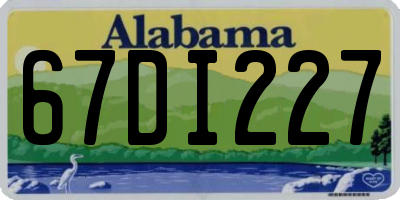 AL license plate 67DI227