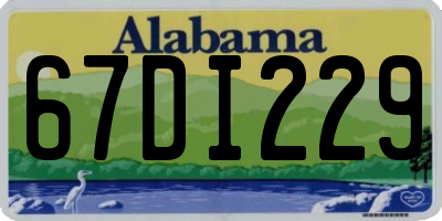 AL license plate 67DI229