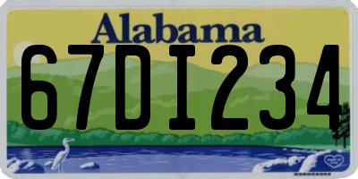 AL license plate 67DI234