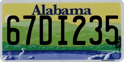 AL license plate 67DI235