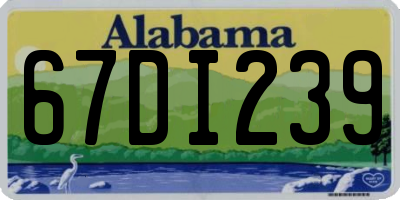 AL license plate 67DI239