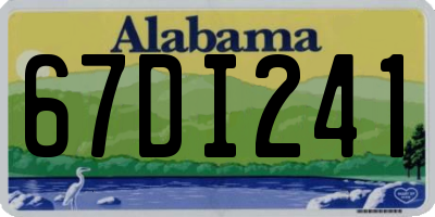 AL license plate 67DI241
