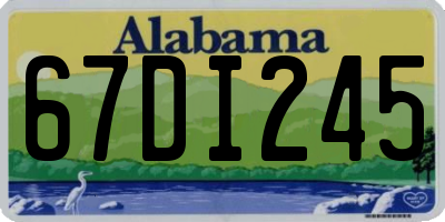 AL license plate 67DI245