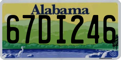 AL license plate 67DI246