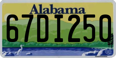 AL license plate 67DI250