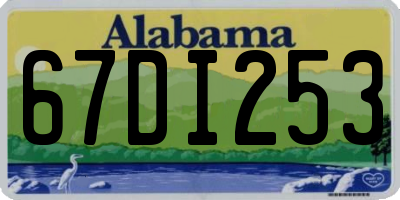 AL license plate 67DI253