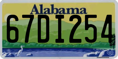 AL license plate 67DI254
