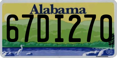 AL license plate 67DI270