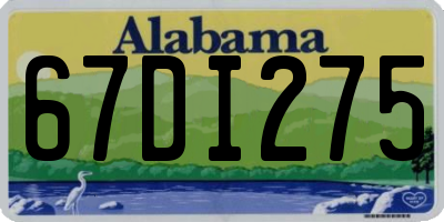 AL license plate 67DI275