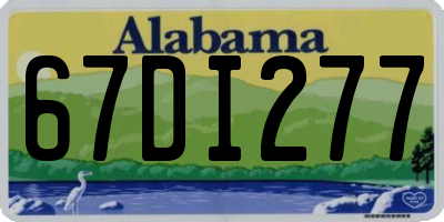 AL license plate 67DI277