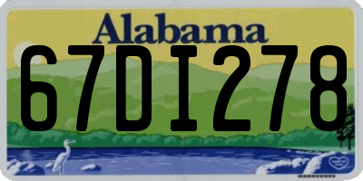 AL license plate 67DI278