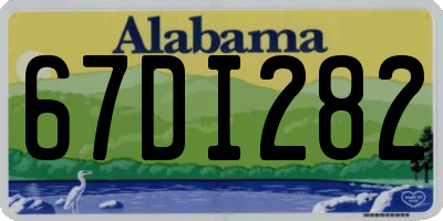 AL license plate 67DI282