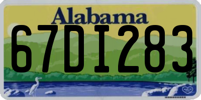AL license plate 67DI283