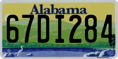 AL license plate 67DI284