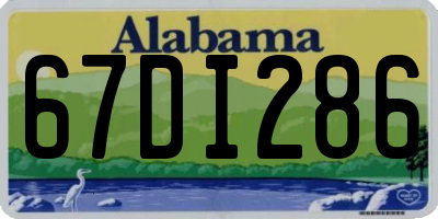 AL license plate 67DI286