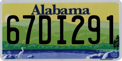 AL license plate 67DI291