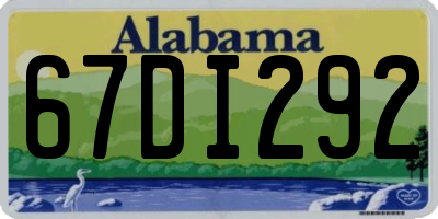 AL license plate 67DI292