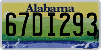 AL license plate 67DI293