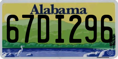 AL license plate 67DI296