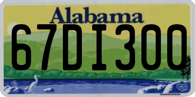 AL license plate 67DI300