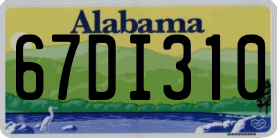 AL license plate 67DI310