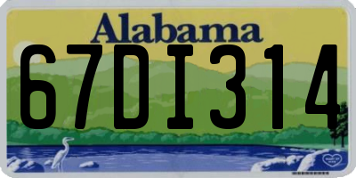 AL license plate 67DI314
