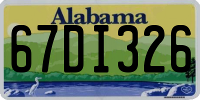 AL license plate 67DI326