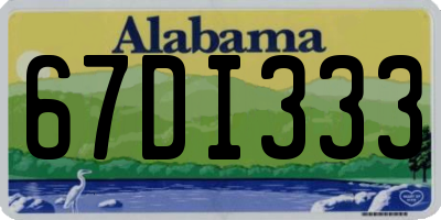 AL license plate 67DI333