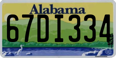 AL license plate 67DI334