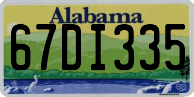 AL license plate 67DI335