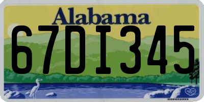 AL license plate 67DI345