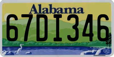 AL license plate 67DI346