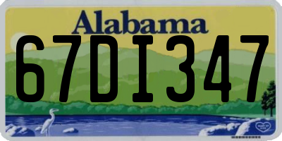 AL license plate 67DI347