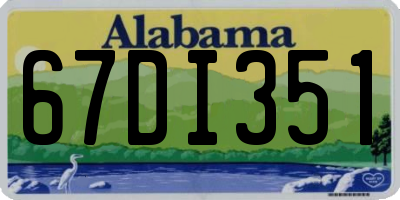 AL license plate 67DI351