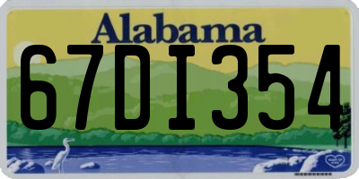 AL license plate 67DI354