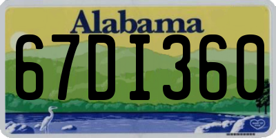 AL license plate 67DI360