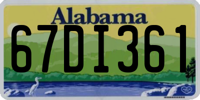 AL license plate 67DI361