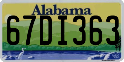 AL license plate 67DI363