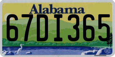 AL license plate 67DI365