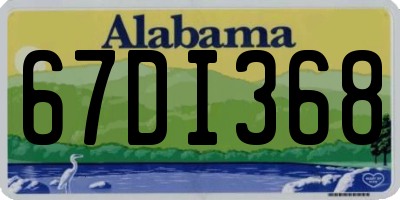AL license plate 67DI368