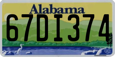 AL license plate 67DI374