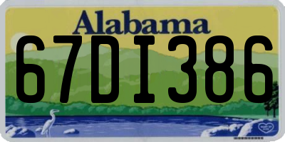 AL license plate 67DI386