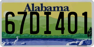 AL license plate 67DI401
