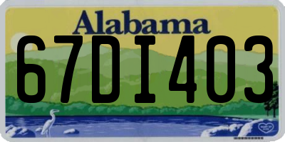 AL license plate 67DI403
