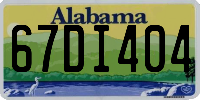 AL license plate 67DI404