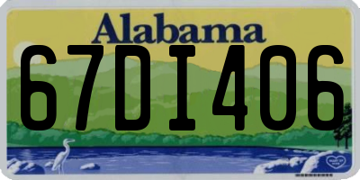 AL license plate 67DI406