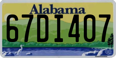 AL license plate 67DI407