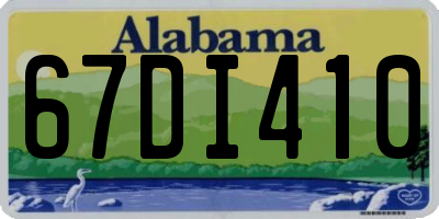 AL license plate 67DI410