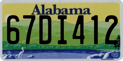 AL license plate 67DI412