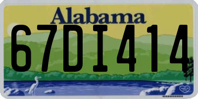 AL license plate 67DI414